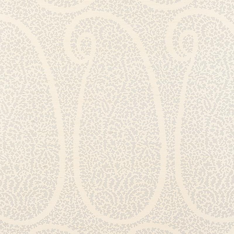 Schumacher Ambala Paisley Sisal Slate Wallpaper