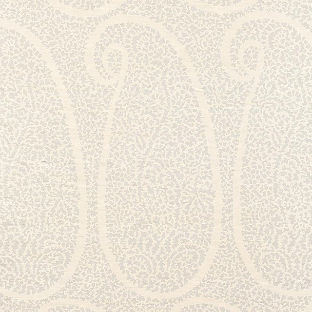 Schumacher Ambala Paisley Sisal Slate Wallpaper