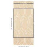 Schumacher Ambala Paisley Sisal Straw Wallpaper