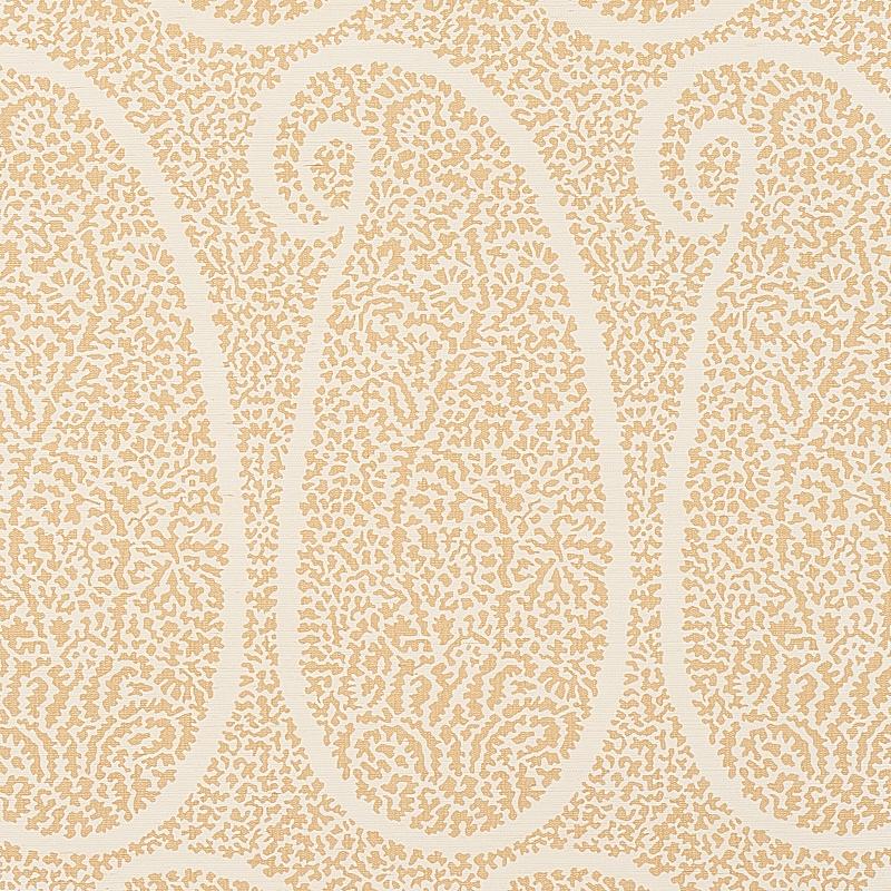 Schumacher Ambala Paisley Sisal Straw Wallpaper