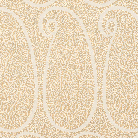 Schumacher Ambala Paisley Sisal Straw Wallpaper