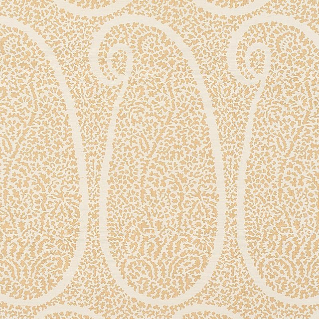 Schumacher Ambala Paisley Sisal Straw Wallpaper