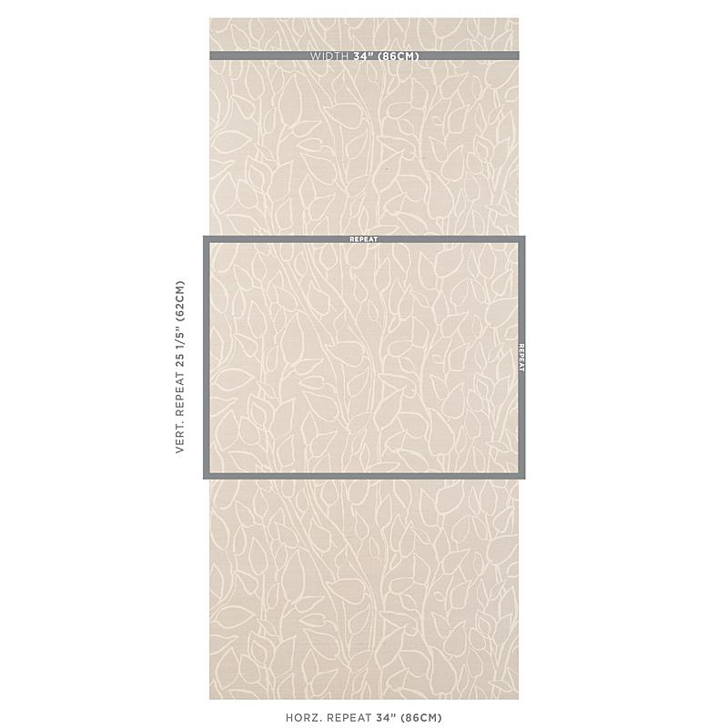 Schumacher Solandra Vine Sisal Grey Wallpaper