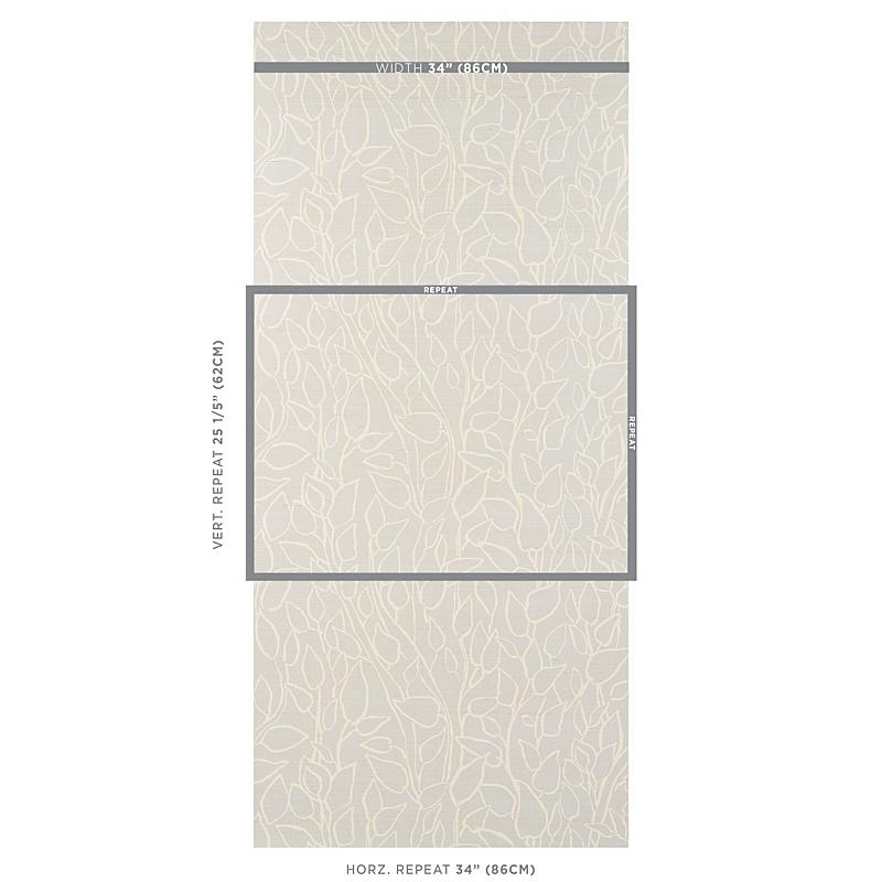 Schumacher Solandra Vine Sisal Sky Wallpaper