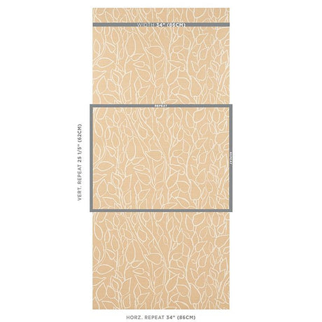 Schumacher Solandra Vine Sisal Straw Wallpaper