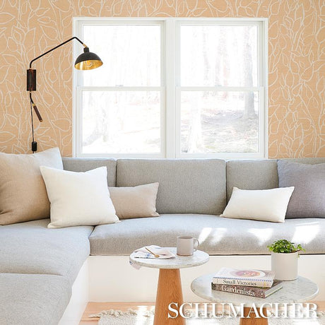 Schumacher Solandra Vine Sisal Straw Wallpaper