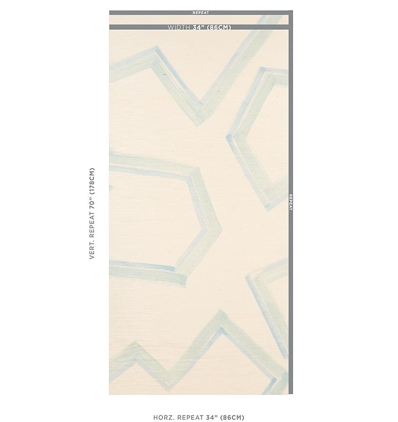 Schumacher Enzo Sisal Blue Wallpaper