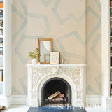 Schumacher Enzo Sisal Blue Wallpaper