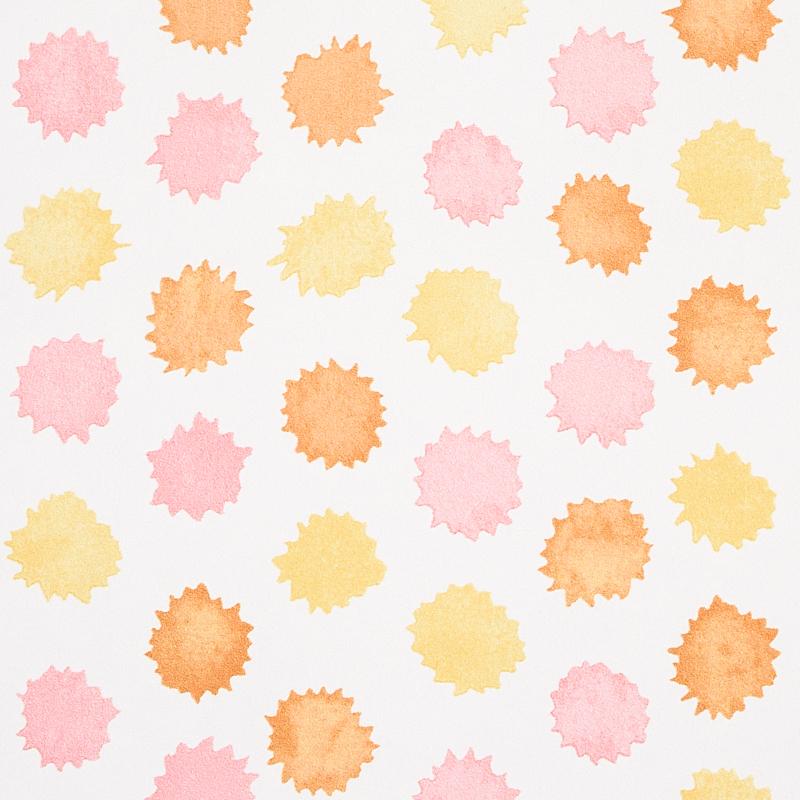 Schumacher Mini Bursts Yellow & Pink Wallpaper
