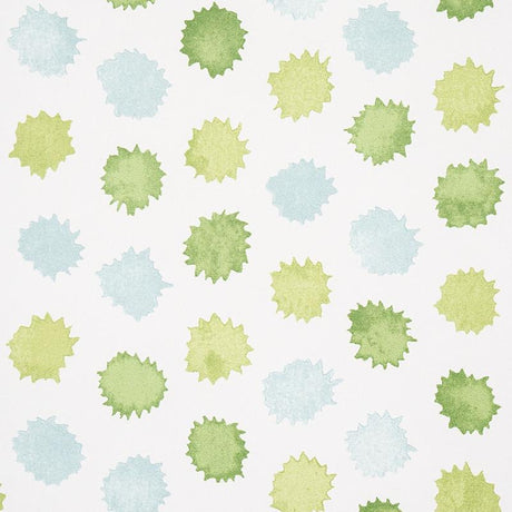 Schumacher Mini Bursts Green & Blue Wallpaper