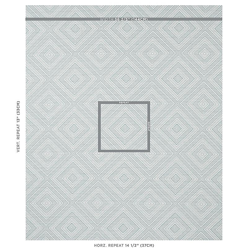 Schumacher Tortola Indoor/Outdoor Aqua Fabric