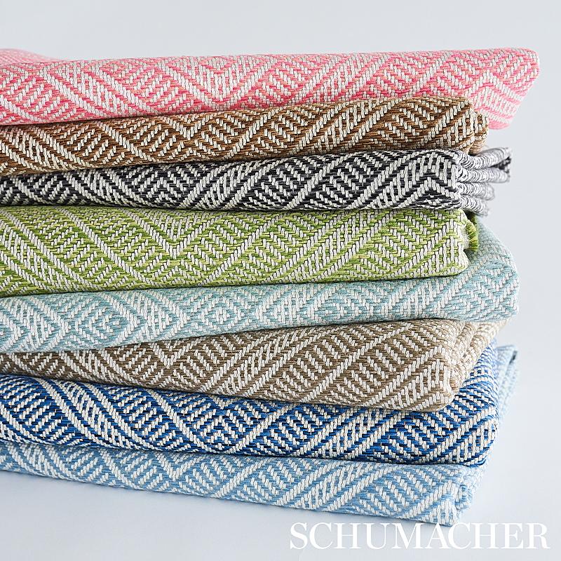 Schumacher Tortola Indoor/Outdoor Aqua Fabric