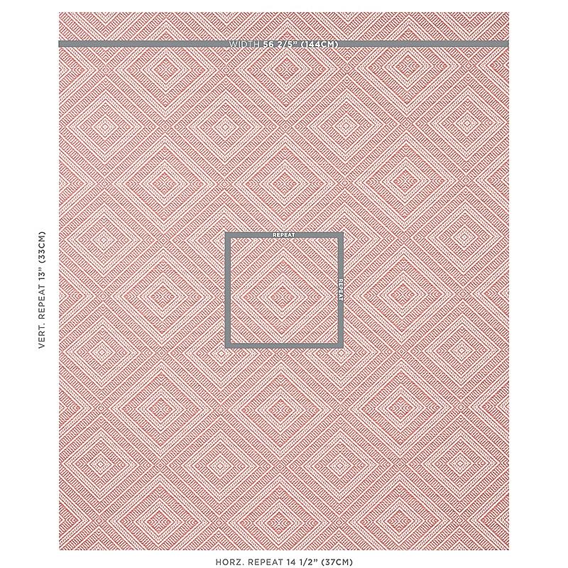 Schumacher Tortola Indoor/Outdoor Coral Fabric