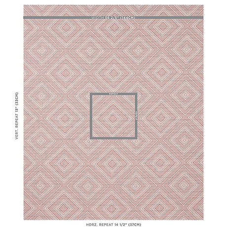 Schumacher Tortola Indoor/Outdoor Coral Fabric
