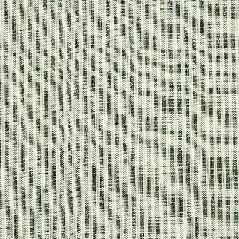 Schumacher Wesley Ticking Stripe Green Fabric