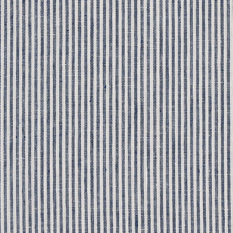 Schumacher Wesley Ticking Stripe Indigo Fabric
