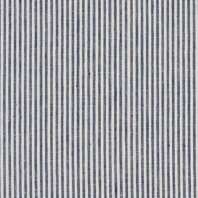 Schumacher Wesley Ticking Stripe Indigo Fabric
