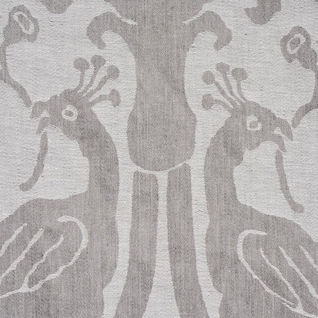 Schumacher Anna Damask Grey Fabric