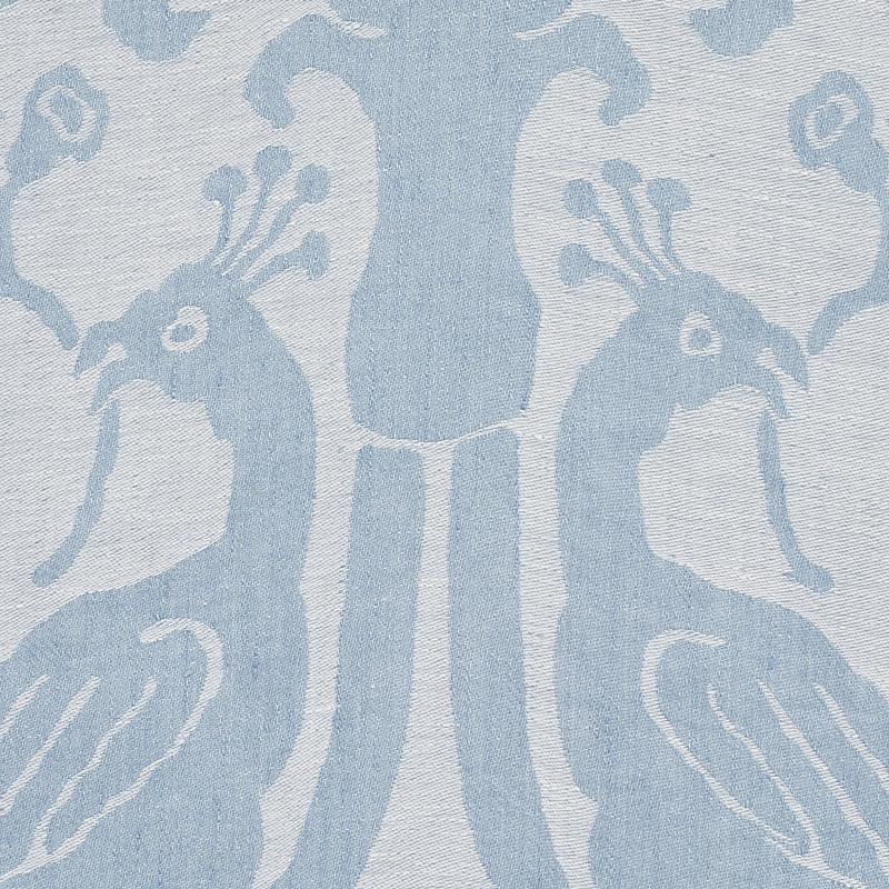 Schumacher Anna Damask Soft Blue Fabric