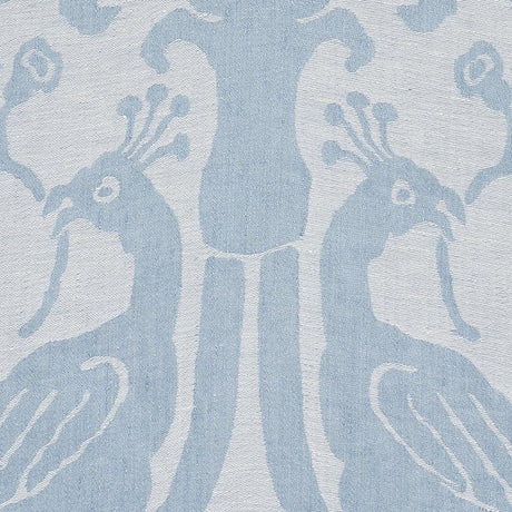 Schumacher Anna Damask Soft Blue Fabric