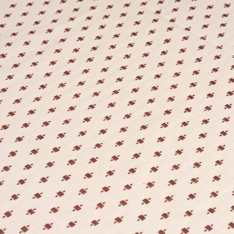 Schumacher Barlow Light Brown On Ivory Fabric