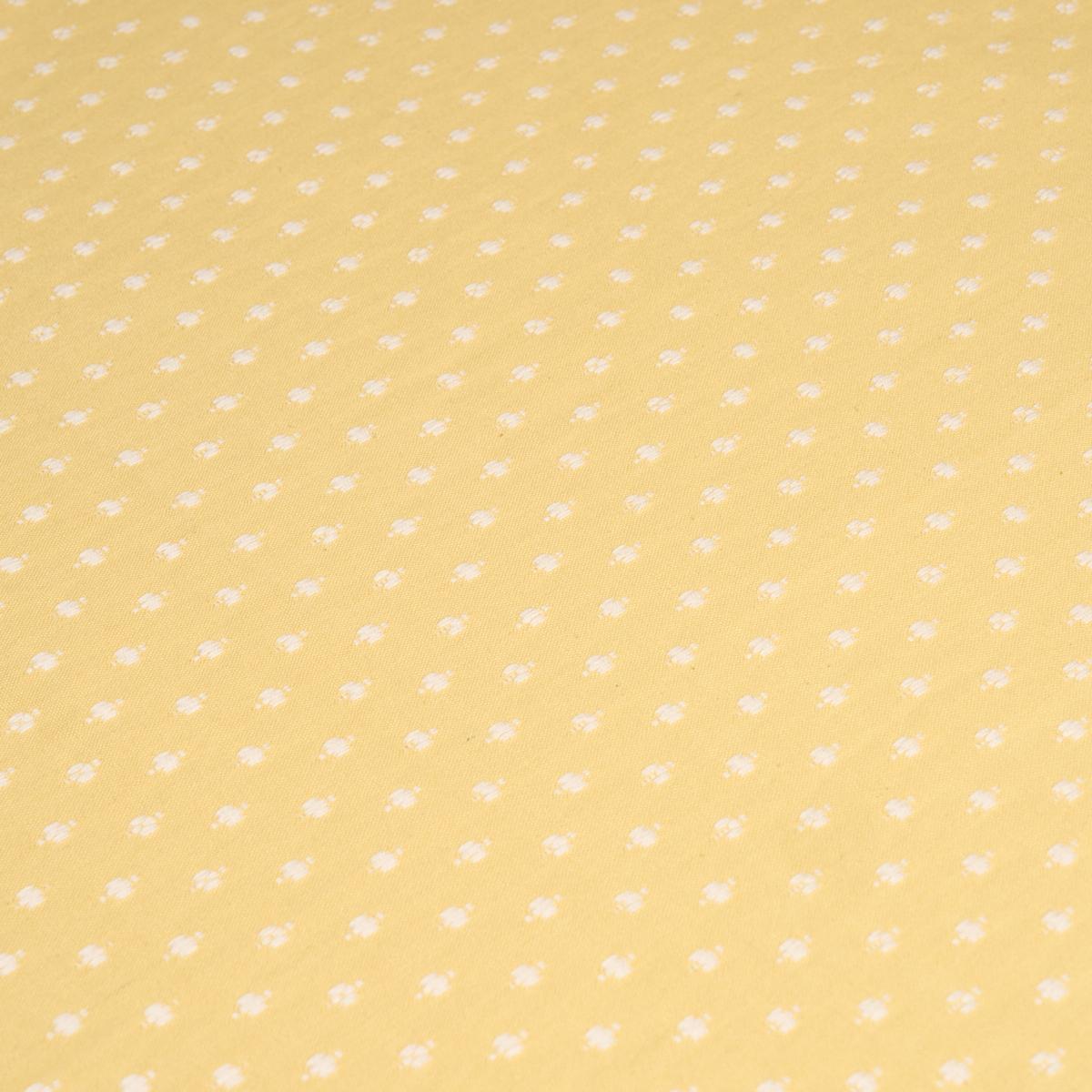 Schumacher Barlow Ivory On Yellow Fabric