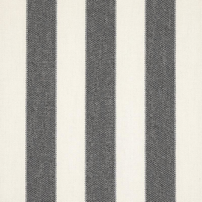 Schumacher Blumont Stripe Indoor/Outdoor Charcoal Fabric