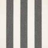 Schumacher Blumont Stripe Indoor/Outdoor Charcoal Fabric