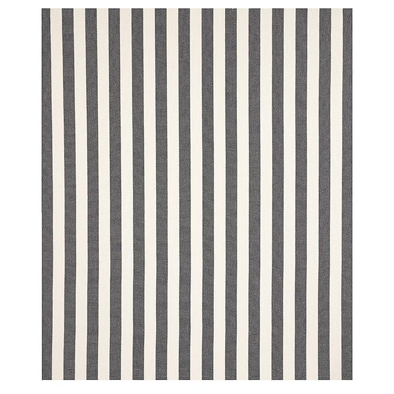 Schumacher Blumont Stripe Indoor/Outdoor Charcoal Fabric