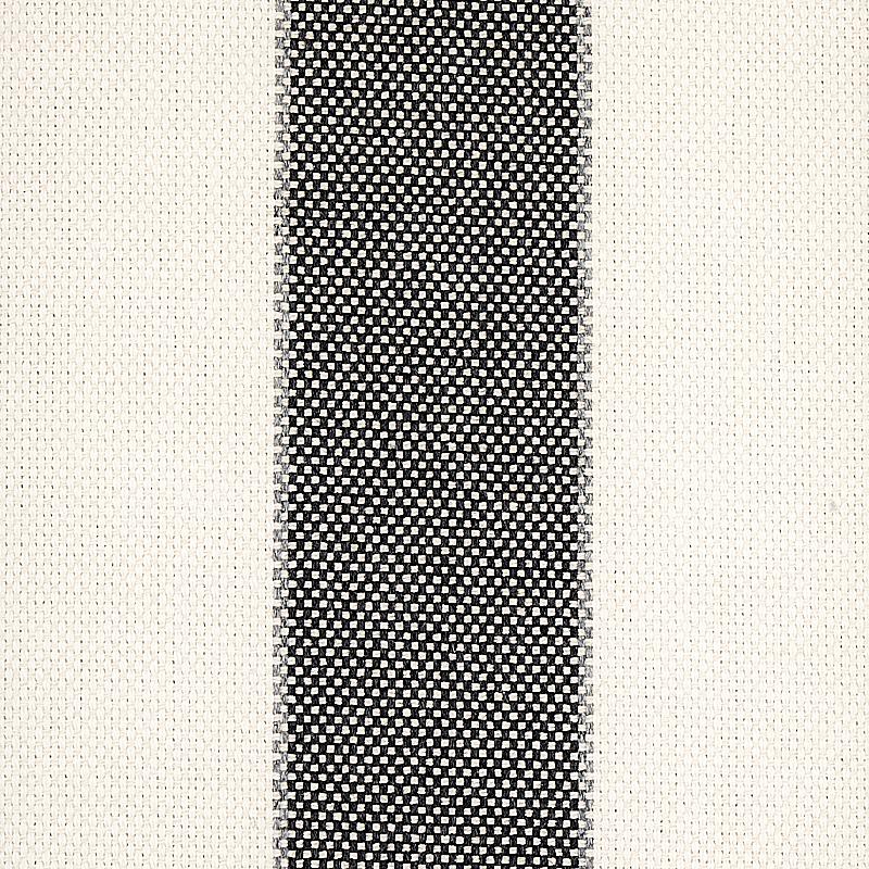 Schumacher Blumont Stripe Indoor/Outdoor Charcoal Fabric