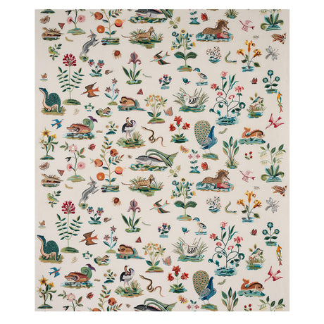 Schumacher Royal Silk Embroidery Multi Fabric