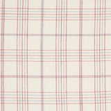 Schumacher Nils Plaid Linen Red Fabric
