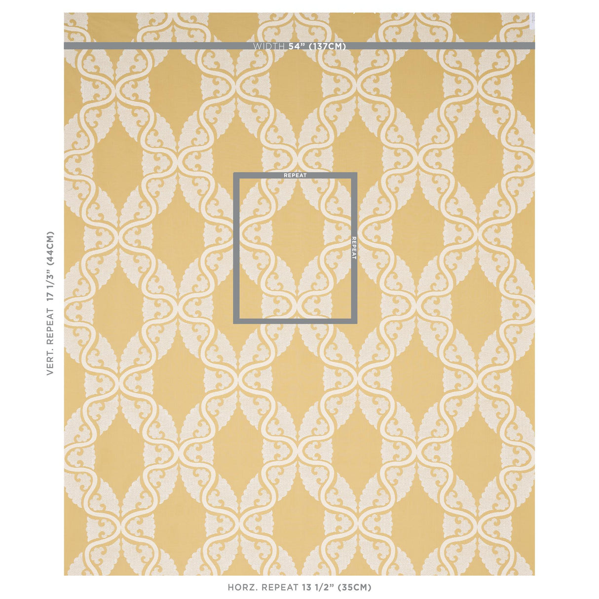 Schumacher Siljan Yellow Fabric