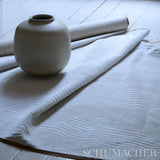 Schumacher Gunta Cut Velvet Ivory Fabric