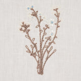 Schumacher Stora Embroidery Ivory Fabric