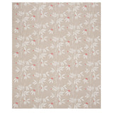 Schumacher Lilla Embroidery Ivory On Neutral Fabric