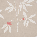 Schumacher Lilla Embroidery Ivory On Neutral Fabric