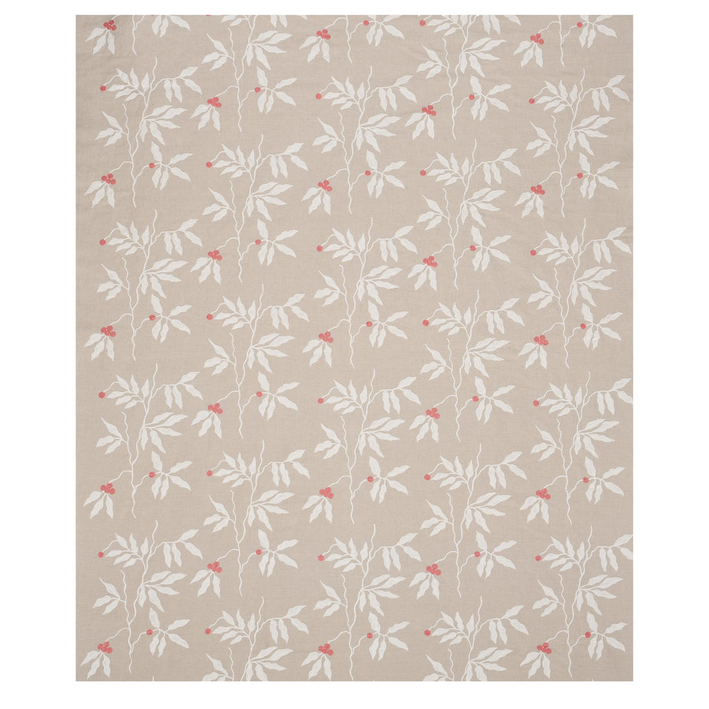 Schumacher Lilla Embroidery Ivory On Neutral Fabric