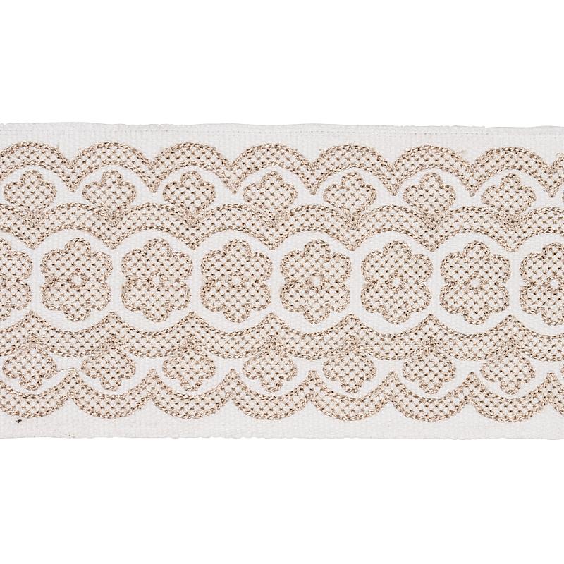 Schumacher Natural Astrid Embroidered Tape