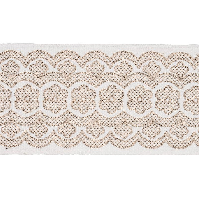 Schumacher Natural Astrid Embroidered Tape