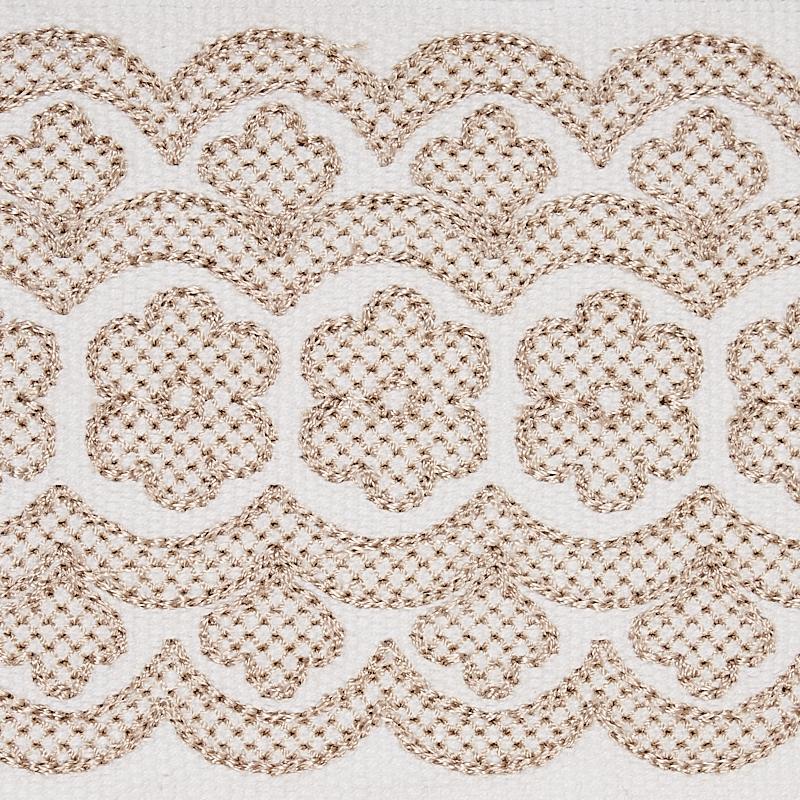 Schumacher Natural Astrid Embroidered Tape