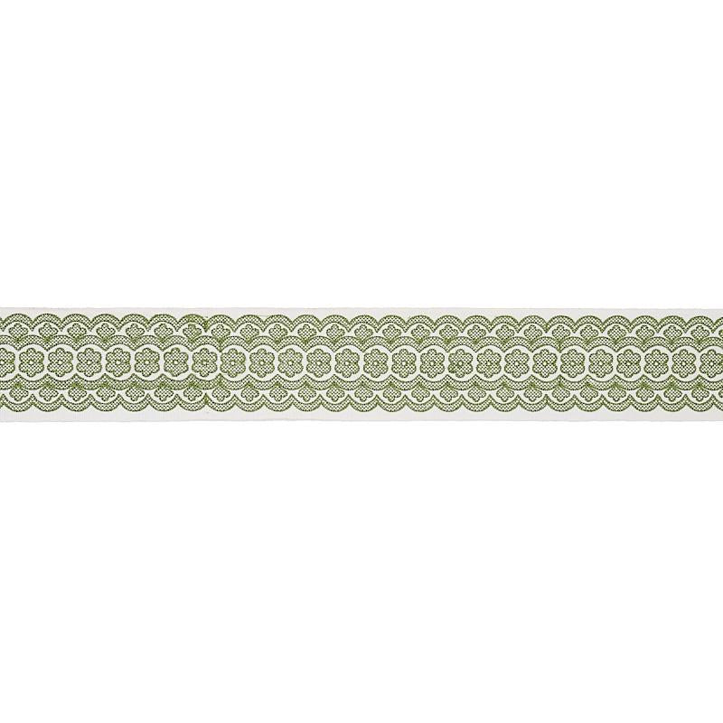 Schumacher Green Astrid Embroidered Tape