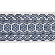 Schumacher Blue Astrid Embroidered Tape