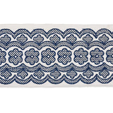 Schumacher Blue Astrid Embroidered Tape