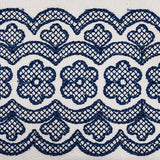 Schumacher Blue Astrid Embroidered Tape
