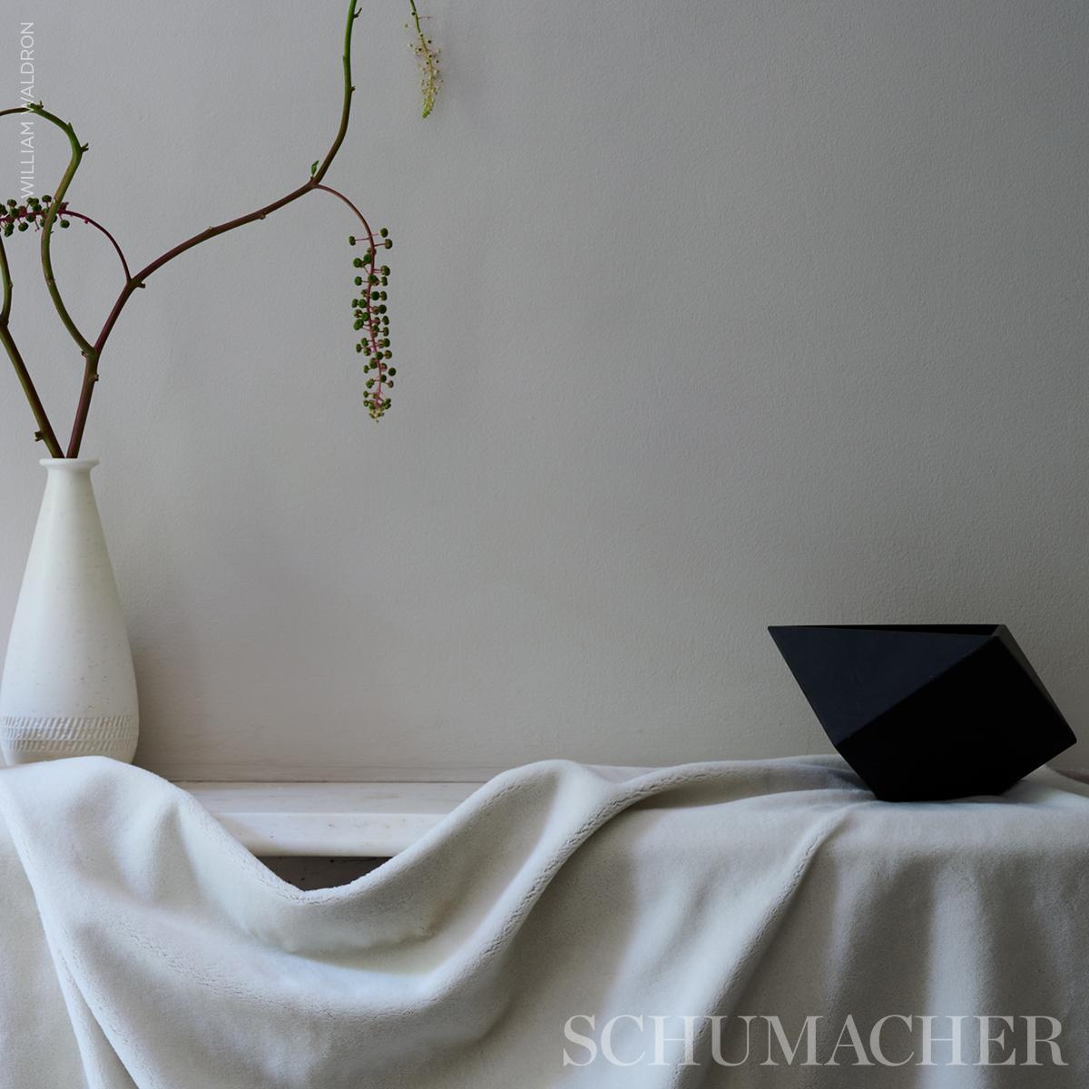 Schumacher Hermine Virgin Wool Ivory Fabric