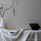 Schumacher Hermine Virgin Wool Ivory Fabric