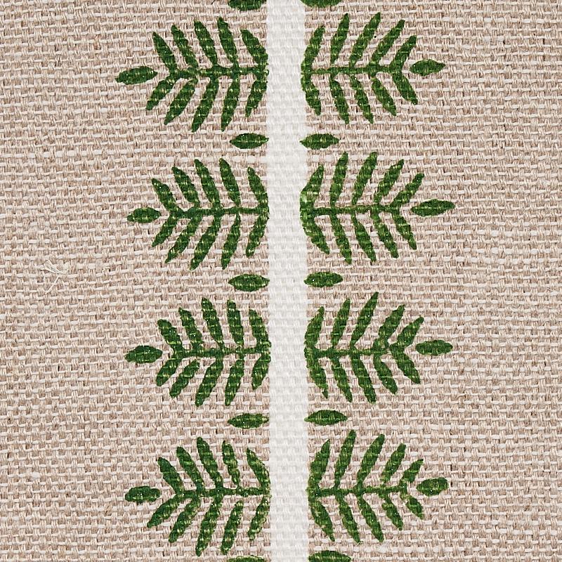 Schumacher Alva Hand Block Print Green Fabric