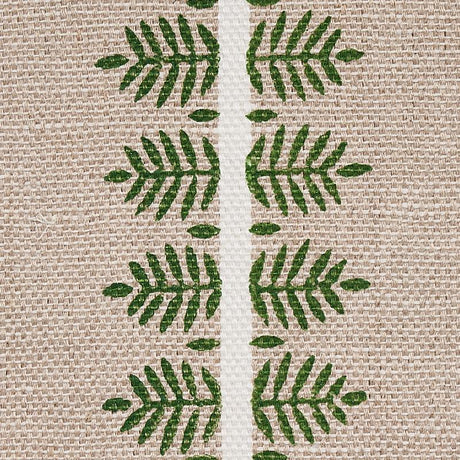 Schumacher Alva Hand Block Print Green Fabric