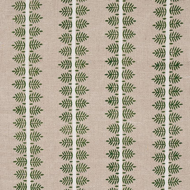 Schumacher Alva Hand Block Print Green Fabric